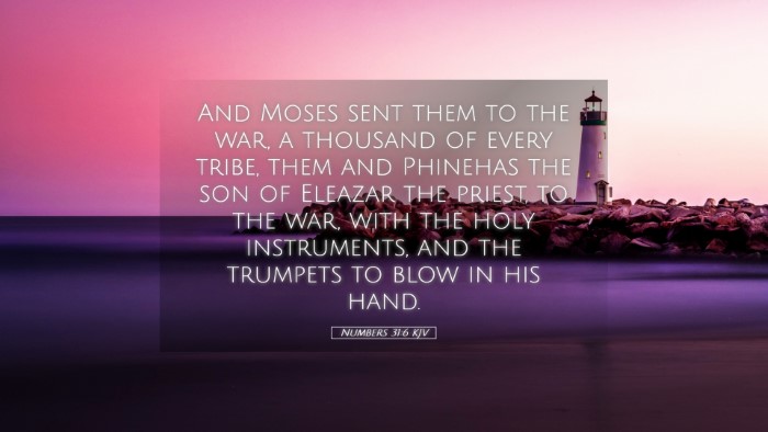 Picture 05 - Numbers 31:6 KJV Desktop Wallpaper - And Moses sent them to the war, a thousand of - Desktop Bible Verse Wallpaper