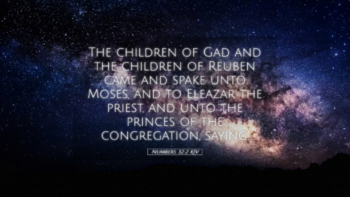 Picture 05 - Numbers 32:2 KJV Desktop Wallpaper - The children of Gad and the children of Reuben - Desktop Bible Verse Wallpaper