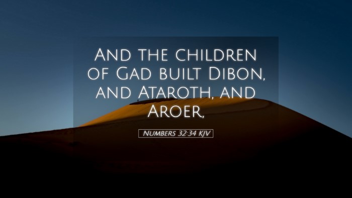 Picture 05 - Numbers 32:34 KJV Desktop Wallpaper - And the children of Gad built Dibon, and Ataroth, - Desktop Bible Verse Wallpaper