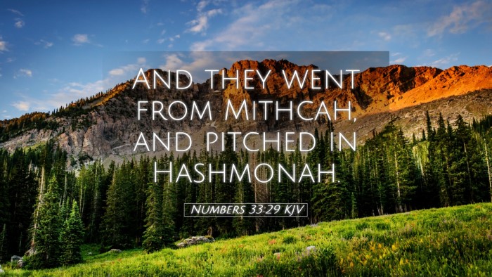 Picture 05 - Numbers 33:29 KJV Desktop Wallpaper - And they went from Mithcah, and pitched in - Desktop Bible Verse Wallpaper