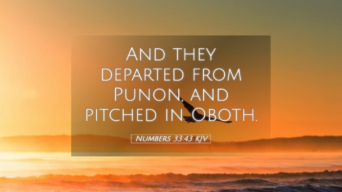 Picture 05 - Numbers 33:43 KJV Desktop Wallpaper - And they departed from Punon, and pitched in - Desktop Bible Verse Wallpaper