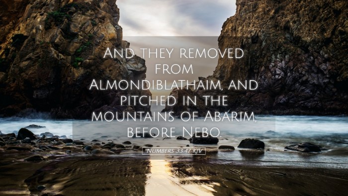 Picture 05 - Numbers 33:47 KJV Desktop Wallpaper - And they removed from Almondiblathaim, and - Desktop Bible Verse Wallpaper
