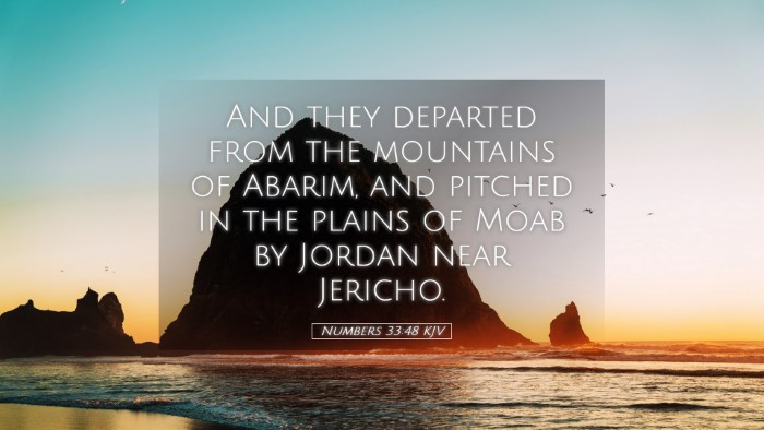 Picture 05 - Numbers 33:48 KJV Desktop Wallpaper - And they departed from the mountains of Abarim, - Desktop Bible Verse Wallpaper