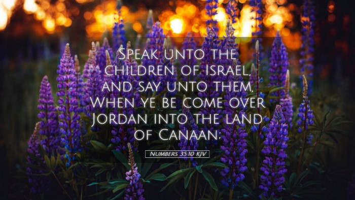 Picture 05 - Numbers 35:10 KJV Desktop Wallpaper - Speak unto the children of Israel, and say unto - Desktop Bible Verse Wallpaper