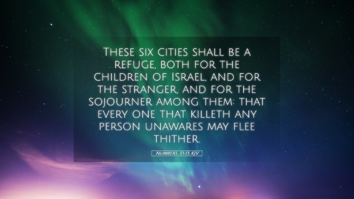 Picture 05 - Numbers 35:15 KJV Desktop Wallpaper - These six cities shall be a refuge, both for the - Desktop Bible Verse Wallpaper