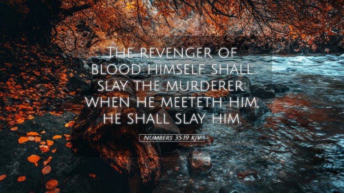 Picture 05 - Numbers 35:19 KJV Desktop Wallpaper - The revenger of blood himself shall slay the - Desktop Bible Verse Wallpaper