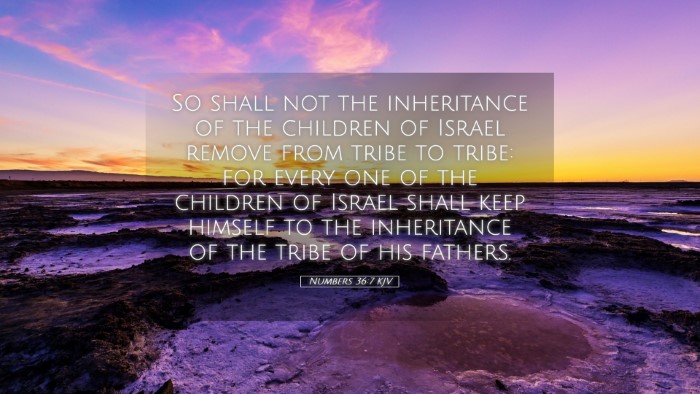 Picture 05 - Numbers 36:7 KJV Desktop Wallpaper - So shall not the inheritance of the children of - Desktop Bible Verse Wallpaper