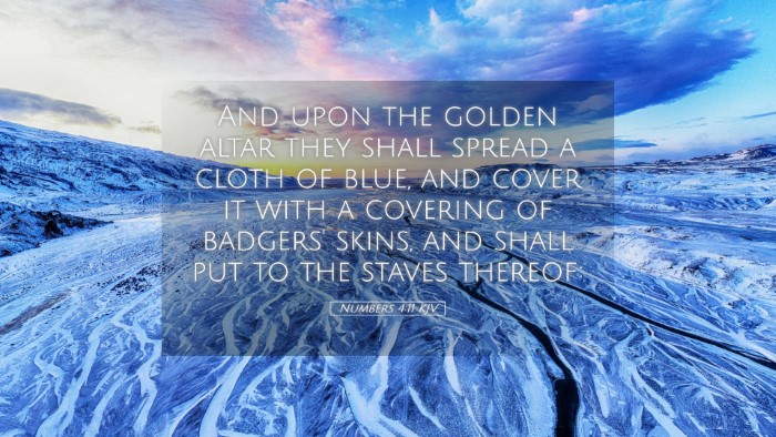 Picture 05 - Numbers 4:11 KJV Desktop Wallpaper - And upon the golden altar they shall spread a - Desktop Bible Verse Wallpaper