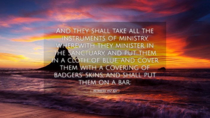 Picture 05 - Numbers 4:12 KJV Desktop Wallpaper - And they shall take all the instruments of - Desktop Bible Verse Wallpaper