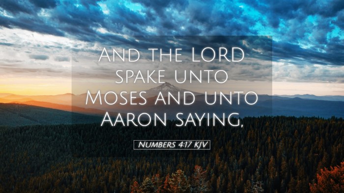 Picture 05 - Numbers 4:17 KJV Desktop Wallpaper - And the LORD spake unto Moses and unto Aaron - Desktop Bible Verse Wallpaper