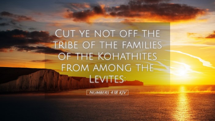 Picture 05 - Numbers 4:18 KJV Desktop Wallpaper - Cut ye not off the tribe of the families of the - Desktop Bible Verse Wallpaper