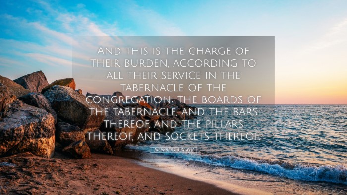 Picture 05 - Numbers 4:31 KJV Desktop Wallpaper - And this is the charge of their burden, according - Desktop Bible Verse Wallpaper