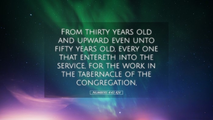 Picture 05 - Numbers 4:43 KJV Desktop Wallpaper - From thirty years old and upward even unto fifty - Desktop Bible Verse Wallpaper