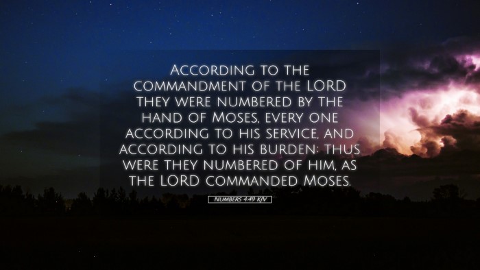Picture 05 - Numbers 4:49 KJV Desktop Wallpaper - According to the commandment of the LORD they - Desktop Bible Verse Wallpaper