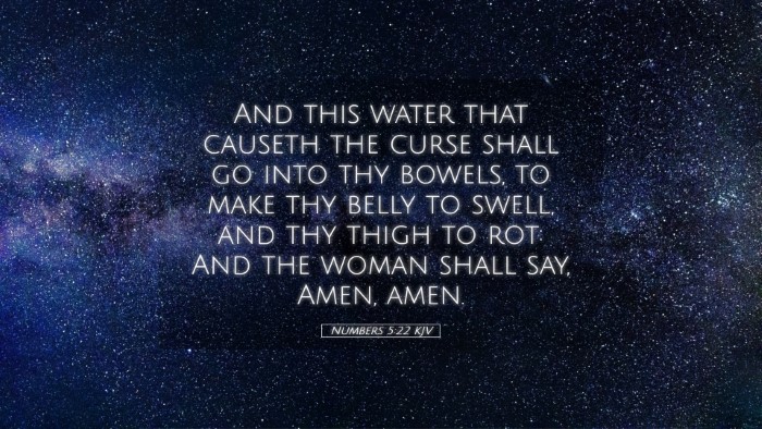 Picture 05 - Numbers 5:22 KJV Desktop Wallpaper - And this water that causeth the curse shall go - Desktop Bible Verse Wallpaper