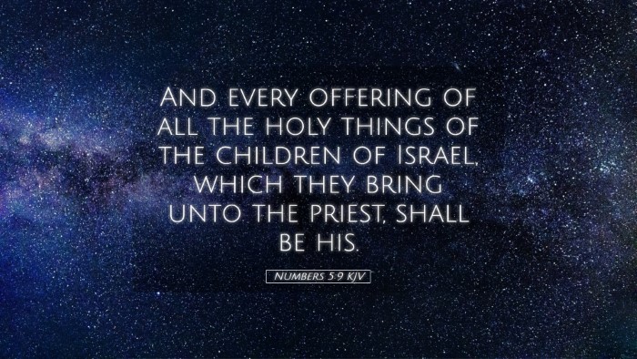 Picture 05 - Numbers 5:9 KJV Desktop Wallpaper - And every offering of all the holy things of the - Desktop Bible Verse Wallpaper