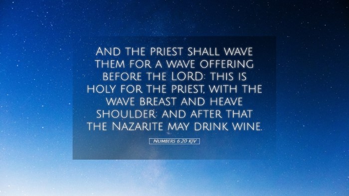 Picture 05 - Numbers 6:20 KJV Desktop Wallpaper - And the priest shall wave them for a wave - Desktop Bible Verse Wallpaper