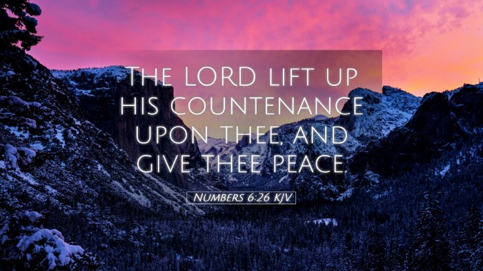 Picture 05 - Numbers 6:26 KJV Desktop Wallpaper - The LORD lift up his countenance upon thee, and - Desktop Bible Verse Wallpaper