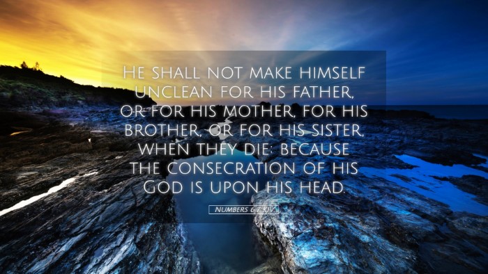 Picture 05 - Numbers 6:7 KJV Desktop Wallpaper - He shall not make himself unclean for his father, - Desktop Bible Verse Wallpaper