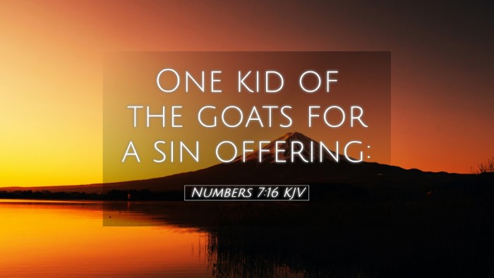 Picture 05 - Numbers 7:16 KJV Desktop Wallpaper - One kid of the goats for a sin - Desktop Bible Verse Wallpaper