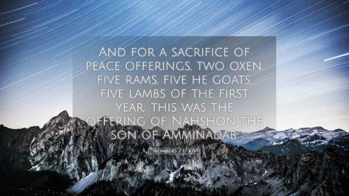 Picture 05 - Numbers 7:17 KJV Desktop Wallpaper - And for a sacrifice of peace offerings, two oxen, - Desktop Bible Verse Wallpaper