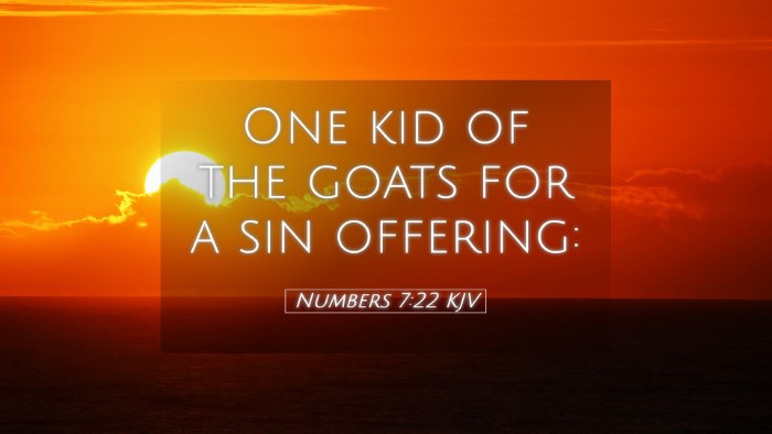 Picture 05 - Numbers 7:22 KJV Desktop Wallpaper - One kid of the goats for a sin - Desktop Bible Verse Wallpaper