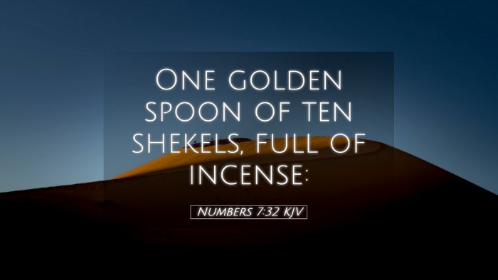 Picture 05 - Numbers 7:32 KJV Desktop Wallpaper - One golden spoon of ten shekels, full of - Desktop Bible Verse Wallpaper