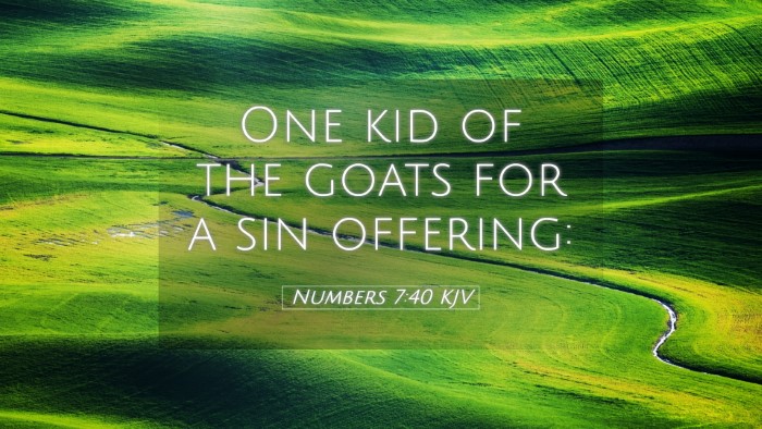 Picture 05 - Numbers 7:40 KJV Desktop Wallpaper - One kid of the goats for a sin - Desktop Bible Verse Wallpaper