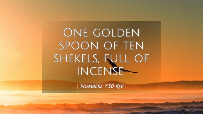 Picture 05 - Numbers 7:50 KJV Desktop Wallpaper - One golden spoon of ten shekels, full of - Desktop Bible Verse Wallpaper