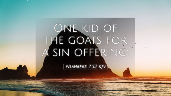Picture 05 - Numbers 7:52 KJV Desktop Wallpaper - One kid of the goats for a sin - Desktop Bible Verse Wallpaper