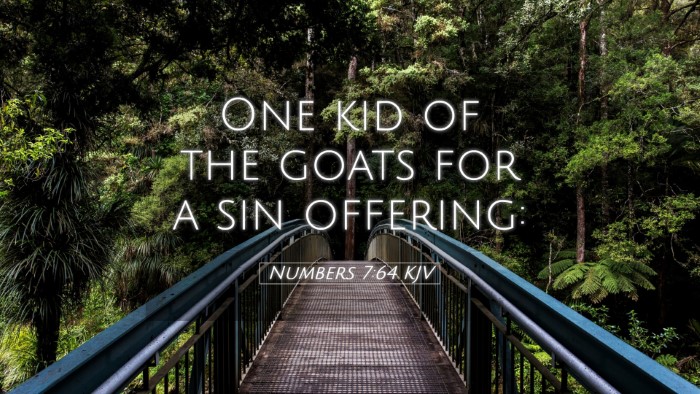 Picture 05 - Numbers 7:64 KJV Desktop Wallpaper - One kid of the goats for a sin - Desktop Bible Verse Wallpaper
