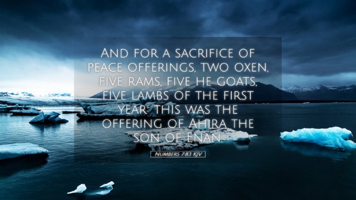 Picture 05 - Numbers 7:83 KJV Desktop Wallpaper - And for a sacrifice of peace offerings, two oxen, - Desktop Bible Verse Wallpaper