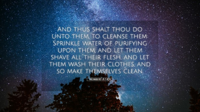 Picture 05 - Numbers 8:7 KJV Desktop Wallpaper - And thus shalt thou do unto them, to cleanse - Desktop Bible Verse Wallpaper