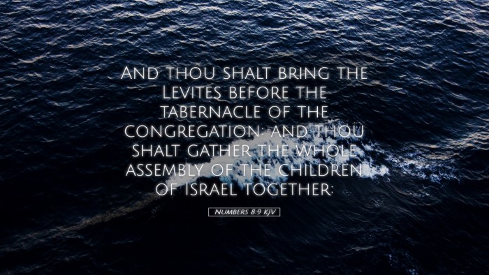 Picture 05 - Numbers 8:9 KJV Desktop Wallpaper - And thou shalt bring the Levites before the - Desktop Bible Verse Wallpaper