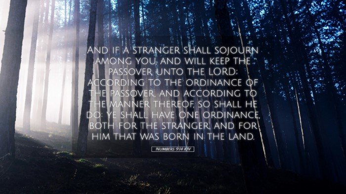 Picture 05 - Numbers 9:14 KJV Desktop Wallpaper - And if a stranger shall sojourn among you, and - Desktop Bible Verse Wallpaper