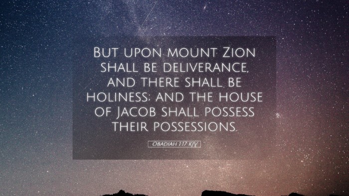 Picture 05 - Obadiah 1:17 KJV Desktop Wallpaper - But upon mount Zion shall be deliverance, and - Desktop Bible Verse Wallpaper