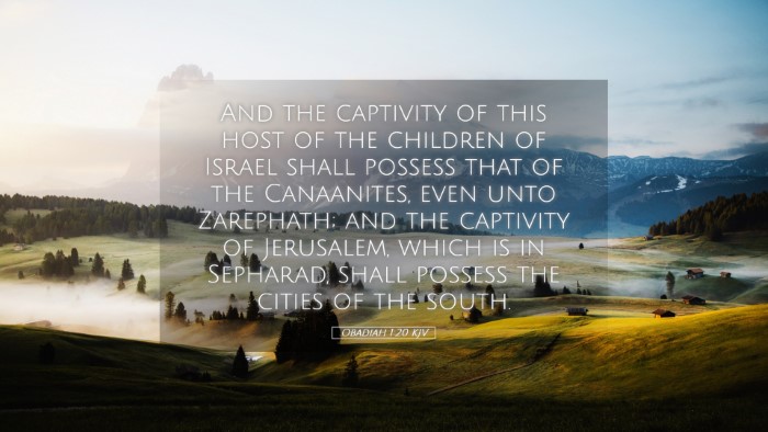 Picture 05 - Obadiah 1:20 KJV Desktop Wallpaper - And the captivity of this host of the children of - Desktop Bible Verse Wallpaper