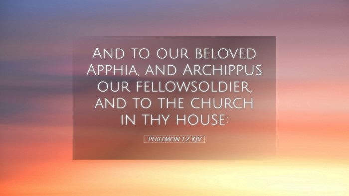 Picture 05 - Philemon 1:2 KJV Desktop Wallpaper - And to our beloved Apphia, and Archippus our - Desktop Bible Verse Wallpaper