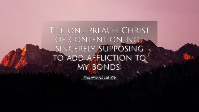 Picture 05 - Philippians 1:16 KJV Desktop Wallpaper - The one preach Christ of contention, not - Desktop Bible Verse Wallpaper