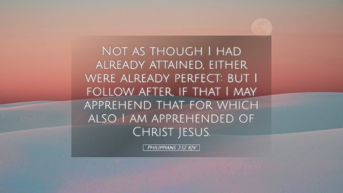 Picture 05 - Philippians 3:12 KJV Desktop Wallpaper - Not as though I had already attained, either were - Desktop Bible Verse Wallpaper