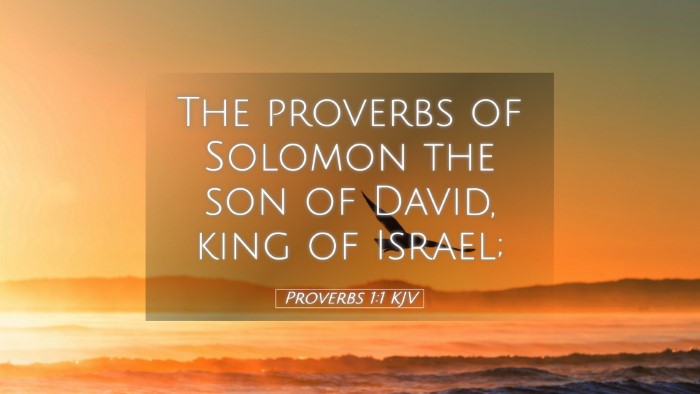 Picture 05 - Proverbs 1:1 KJV Desktop Wallpaper - The proverbs of Solomon the son of David, king of - Desktop Bible Verse Wallpaper