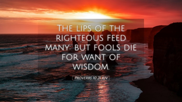 Picture 05 - Proverbs 10:21 KJV Desktop Wallpaper - The lips of the righteous feed many: but fools - Desktop Bible Verse Wallpaper