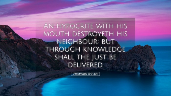Picture 05 - Proverbs 11:9 KJV Desktop Wallpaper - An hypocrite with his mouth destroyeth his - Desktop Bible Verse Wallpaper