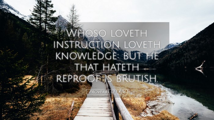 Picture 05 - Proverbs 12:1 KJV Desktop Wallpaper - Whoso loveth instruction loveth knowledge: but he - Desktop Bible Verse Wallpaper