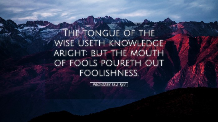 Picture 05 - Proverbs 15:2 KJV Desktop Wallpaper - The tongue of the wise useth knowledge aright: - Desktop Bible Verse Wallpaper
