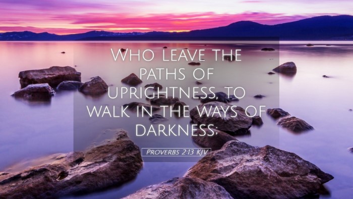Picture 05 - Proverbs 2:13 KJV Desktop Wallpaper - Who leave the paths of uprightness, to walk in - Desktop Bible Verse Wallpaper