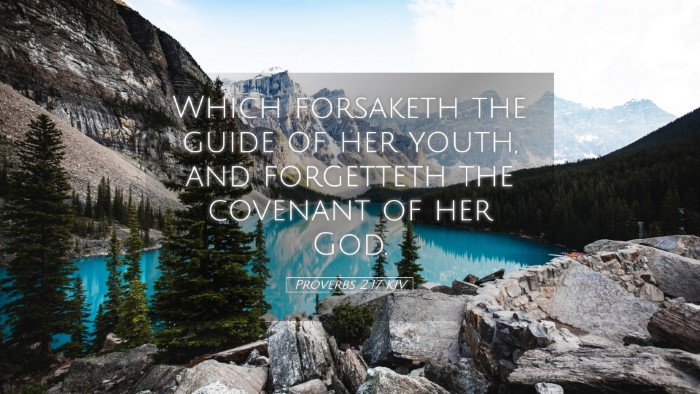 Picture 05 - Proverbs 2:17 KJV Desktop Wallpaper - Which forsaketh the guide of her youth, and - Desktop Bible Verse Wallpaper