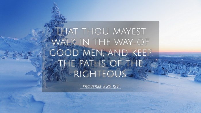 Picture 05 - Proverbs 2:20 KJV Desktop Wallpaper - That thou mayest walk in the way of good men, and - Desktop Bible Verse Wallpaper