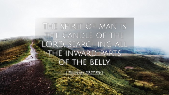 Picture 05 - Proverbs 20:27 KJV Desktop Wallpaper - The spirit of man is the candle of the LORD, - Desktop Bible Verse Wallpaper