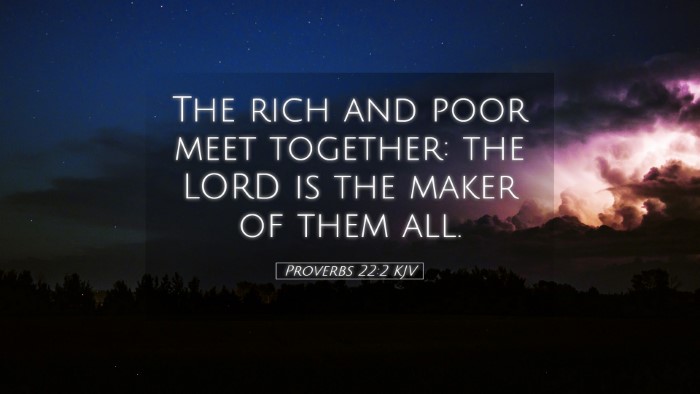 Picture 05 - Proverbs 22:2 KJV Desktop Wallpaper - The rich and poor meet together: the LORD is the - Desktop Bible Verse Wallpaper